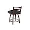 Holland Bar Stool Co 18" Low Back Swivel Vanity Stool, Bronze Finish, Graph Anchor Seat 41118BZ014 - alternate 4